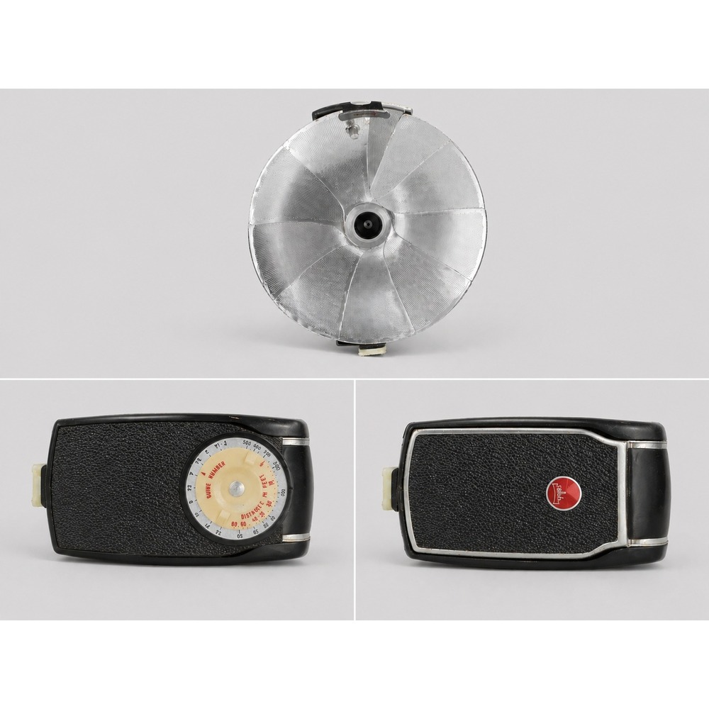 Walz Flash Master Vintage Folding Fan Camera Flash Unit with Original Box Black